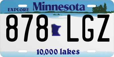 MN license plate 878LGZ