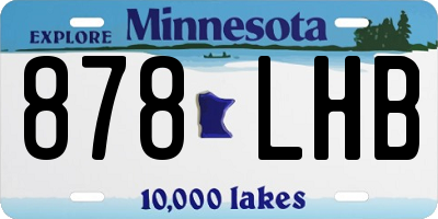 MN license plate 878LHB