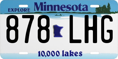 MN license plate 878LHG