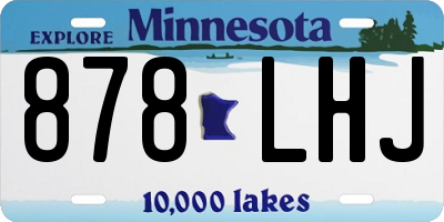 MN license plate 878LHJ
