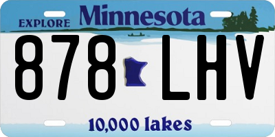 MN license plate 878LHV