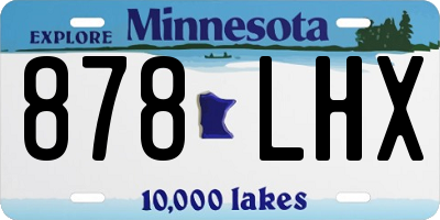 MN license plate 878LHX