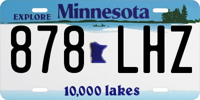 MN license plate 878LHZ