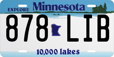 MN license plate 878LIB