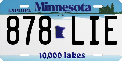 MN license plate 878LIE