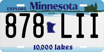 MN license plate 878LII