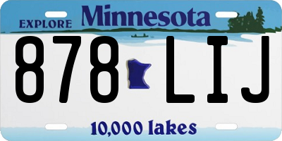 MN license plate 878LIJ
