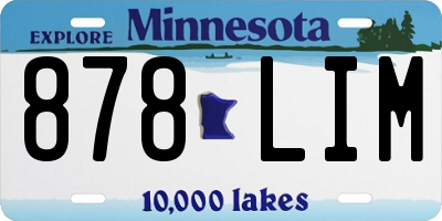 MN license plate 878LIM