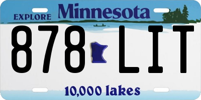 MN license plate 878LIT