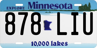 MN license plate 878LIU