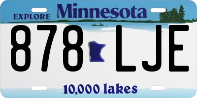 MN license plate 878LJE