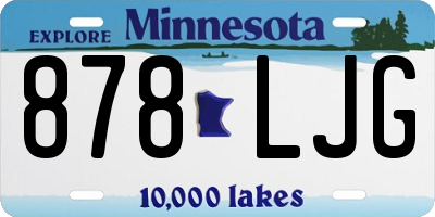 MN license plate 878LJG