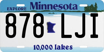 MN license plate 878LJI