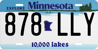 MN license plate 878LLY