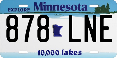 MN license plate 878LNE