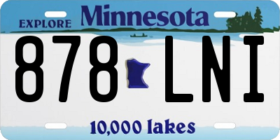 MN license plate 878LNI