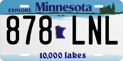 MN license plate 878LNL