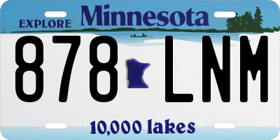 MN license plate 878LNM