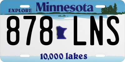 MN license plate 878LNS