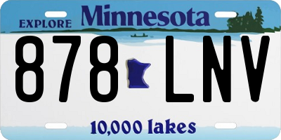 MN license plate 878LNV