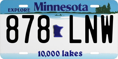 MN license plate 878LNW