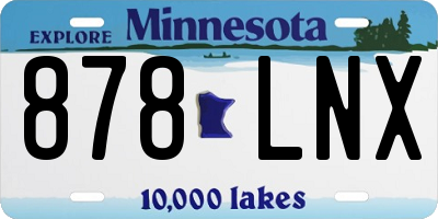 MN license plate 878LNX