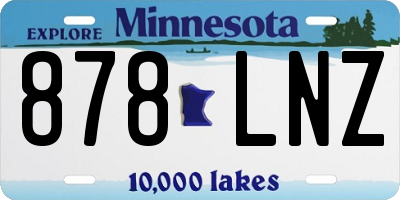 MN license plate 878LNZ