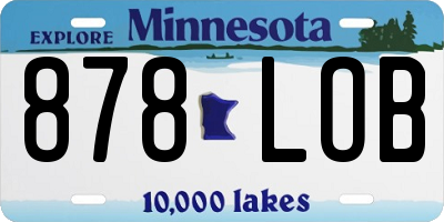 MN license plate 878LOB