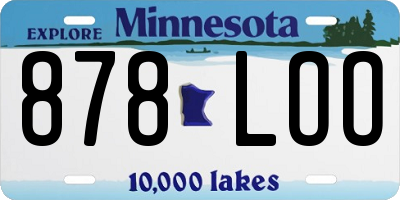 MN license plate 878LOO