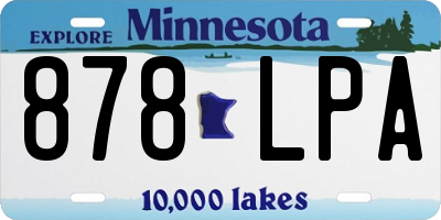 MN license plate 878LPA
