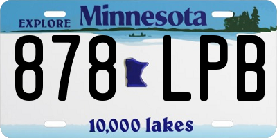 MN license plate 878LPB