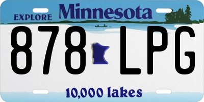 MN license plate 878LPG