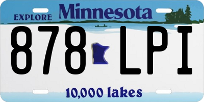 MN license plate 878LPI
