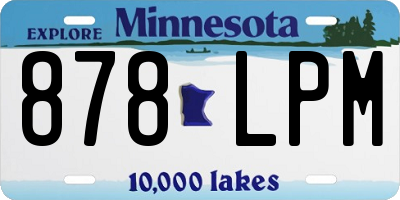 MN license plate 878LPM