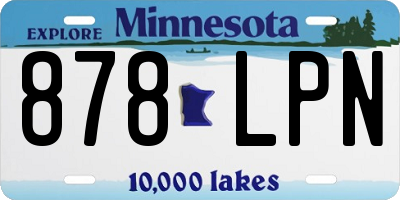 MN license plate 878LPN