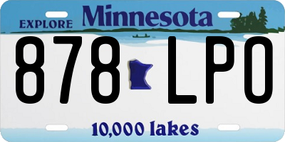 MN license plate 878LPO