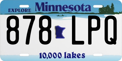 MN license plate 878LPQ