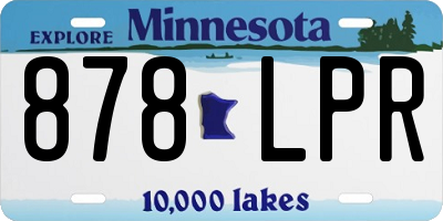 MN license plate 878LPR