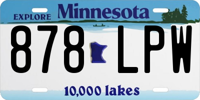 MN license plate 878LPW