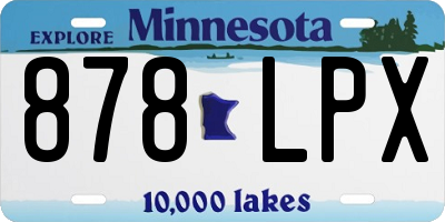MN license plate 878LPX