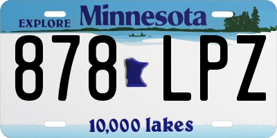 MN license plate 878LPZ