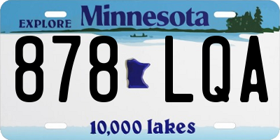 MN license plate 878LQA
