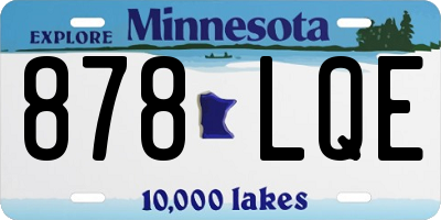 MN license plate 878LQE