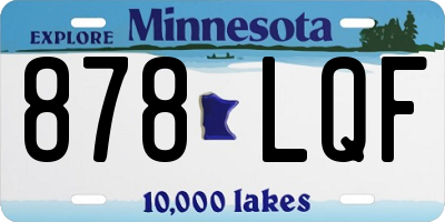 MN license plate 878LQF