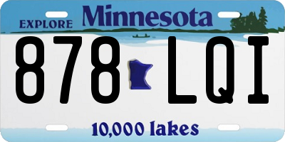 MN license plate 878LQI