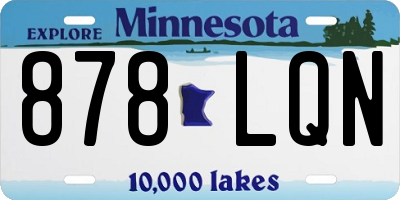 MN license plate 878LQN