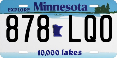 MN license plate 878LQO