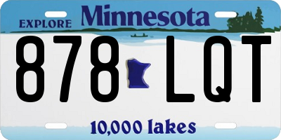 MN license plate 878LQT