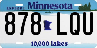 MN license plate 878LQU