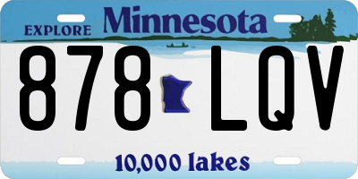 MN license plate 878LQV